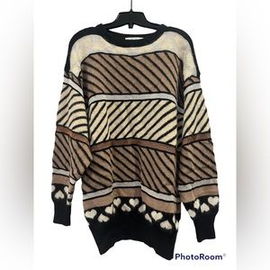 Vintage Mohair Sweater with Heart Details